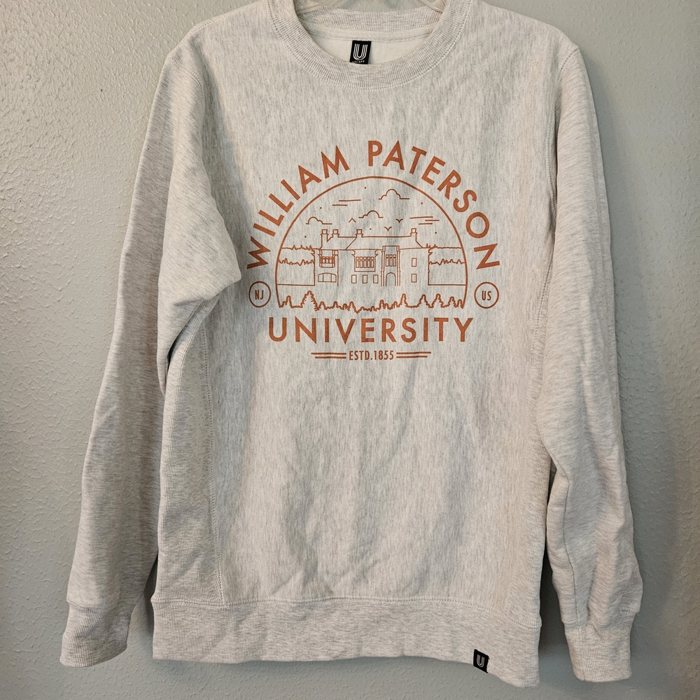 Uscape William Paterson Gray Crewneck Sweater